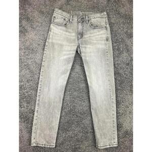 Levi's 502 Taper Charcoal Gray Wash Stretch Jeans 31x32